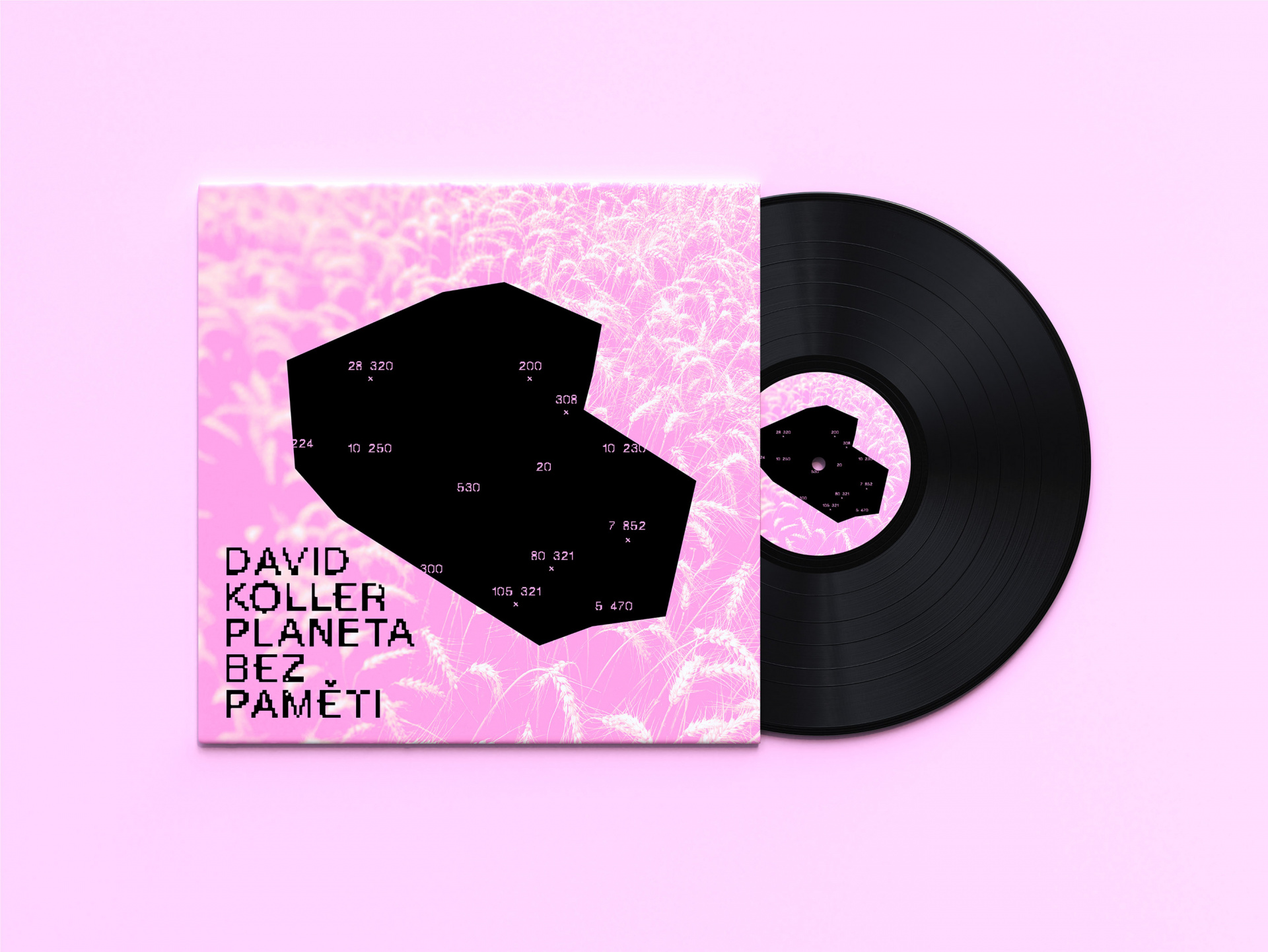 David Koller #-# Cover #-# The musical single Planet Without Memory, produced by Czech singer David Koller, dealt with the situation surrounding the covid pandemic and, in the words of renowned writer Jáchym Topol, drew attention to the callousness of the masses of people and their indifference to death. Our contrast colour design sticked to the theme and burst its tension and appeal.